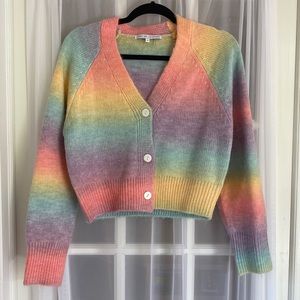 UNWORN Rainbow Knit Cardigan